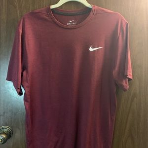 Mens Nike Dri-Fit T-Shirt Red Size Medium